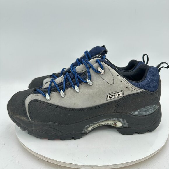Ecco Receptor Gore-tex Men Size 9.5 Black Grey Blue Waterproof Hiking Boot - Picture 1 of 11